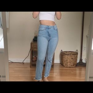 Straight highrise jeans